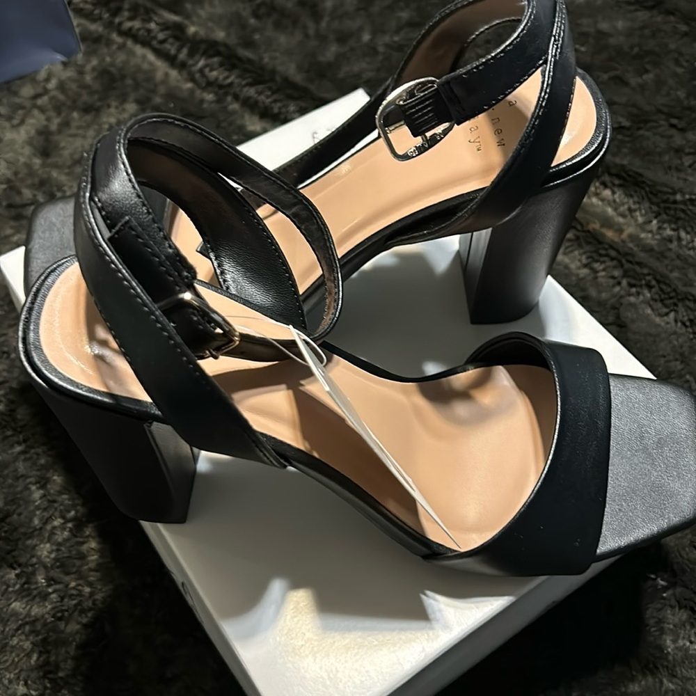 Size 11- Black high heel sandals- A New Day Brand